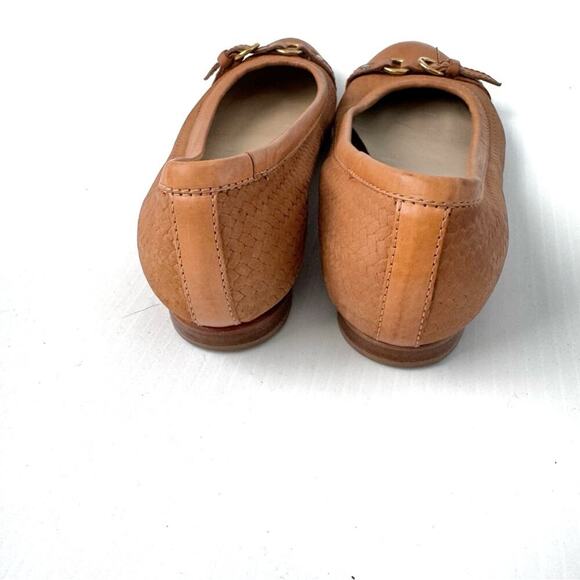 AGL attilio giusti leombruni Monika Cap Toe Ballet Flat tan woven size 35 / 5 US - Picture 5 of 13